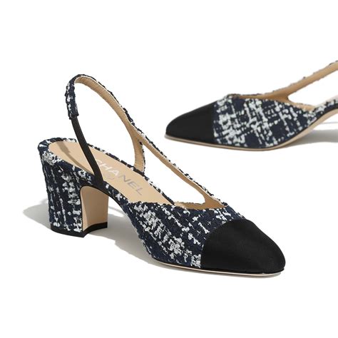 chanel slingback tweed